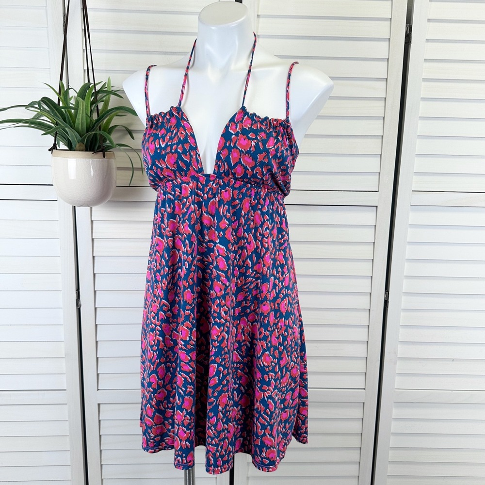 Maaji Fragrant & Celebratory Mini Dress Coverup Floral Print Sleeveless Size L